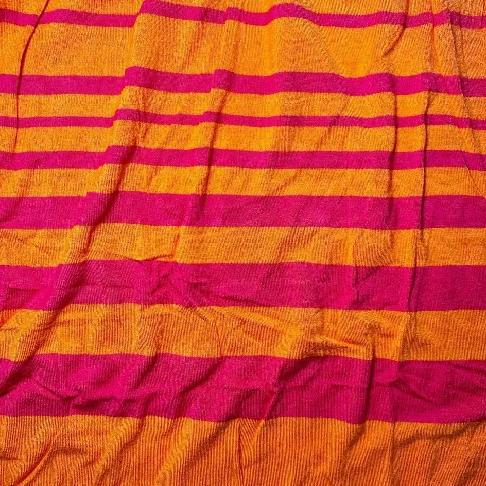 Calvin‎ Klein Striped Pink Orange Drawstring Waist Casual Dress - Picture 15 of 15